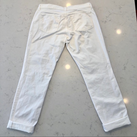 J Brand White Destructed Boyfriend Aidan Jeans - Picture 2 of 8